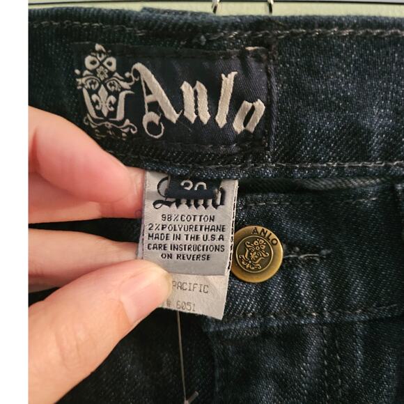 Anlo Blue Pacific Wash Wide Leg Jeans Size 30 TALL DISCONTINUED Hippie Boho - Picture 9 of 14